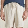 Shorts | Faherty Brand Essential Linen Short (6.5" Inseam) - Weathered Sand