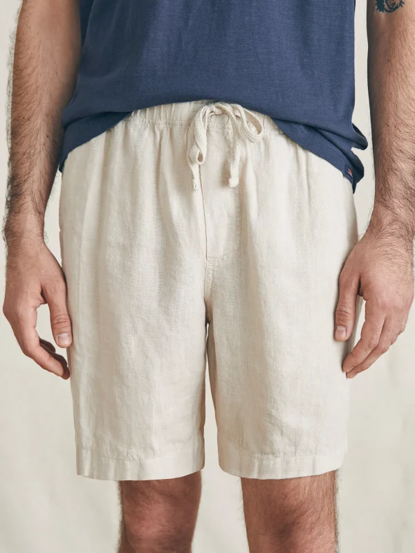 Shorts | Faherty Brand Essential Linen Short (6.5" Inseam) - Weathered Sand