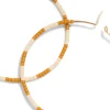 Jewelry | Faherty Brand Faherty X Beyond The Sea Hoop Earring - Golden Ochre Stripe