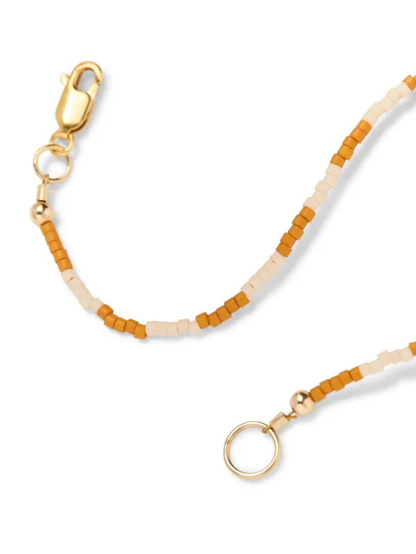 Jewelry | Faherty Brand Faherty X Beyond The Sea Seed Bead Bracelet - Golden Ochre Stripe