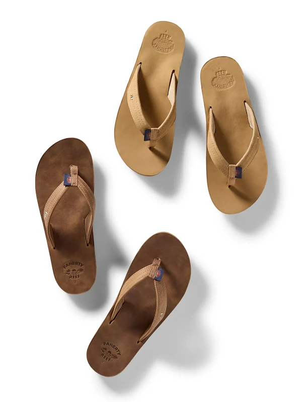 Shoes | Faherty Brand Faherty X REEF Men's Draftsmen Flip Flop - Bronze