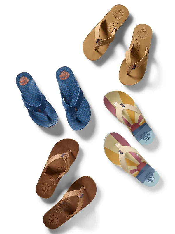 Shoes | Faherty Brand Faherty X REEF Men's Draftsmen Flip Flop - Bronze