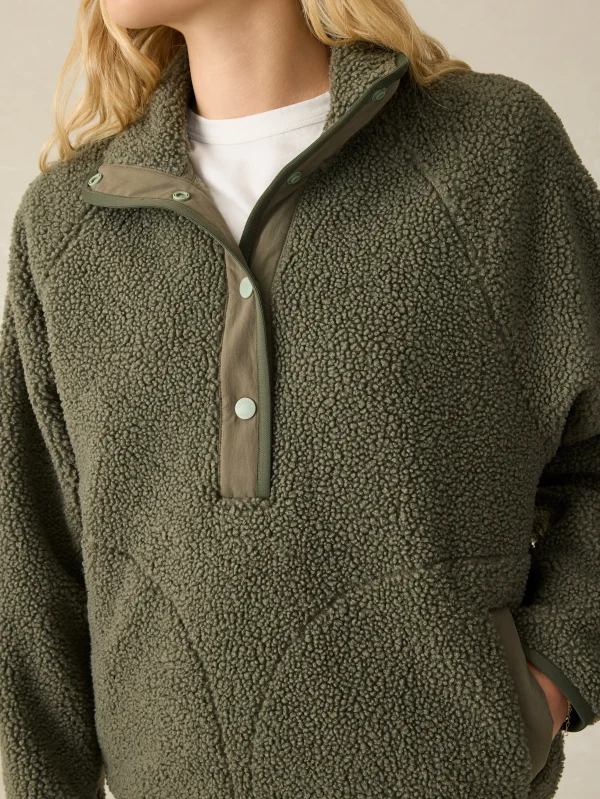 Blazers & Outerwear | Faherty Brand Fireside Fleece Popover - Beetle