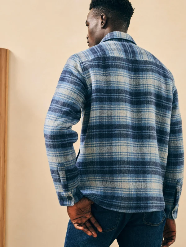 Jackets & Vests | Faherty Brand High Pile Fleece Lined Wool CPO - Mountain Mist Plaid