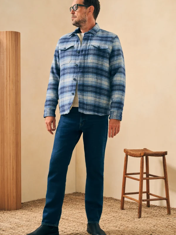 Jackets & Vests | Faherty Brand High Pile Fleece Lined Wool CPO - Mountain Mist Plaid