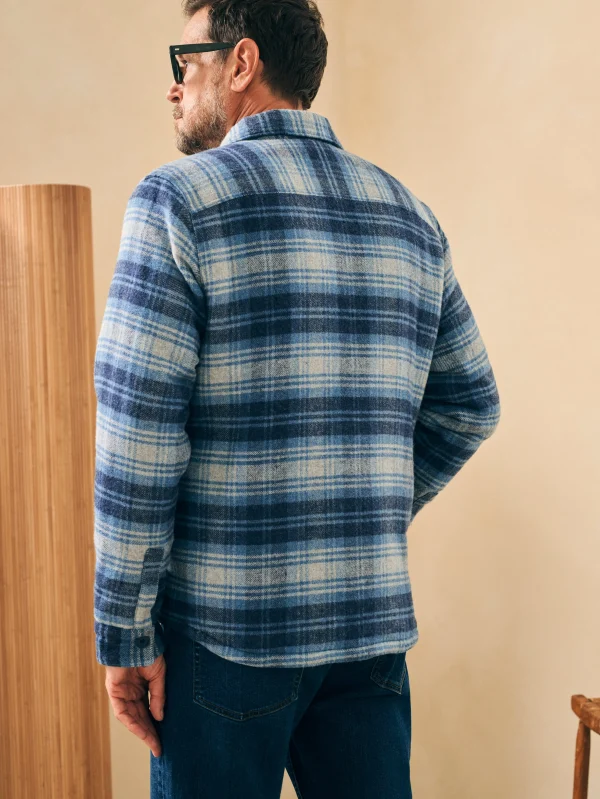 Jackets & Vests | Faherty Brand High Pile Fleece Lined Wool CPO - Mountain Mist Plaid