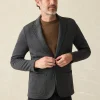 Blazers | Faherty Brand Inlet Knit Blazer - Black Sky Melange