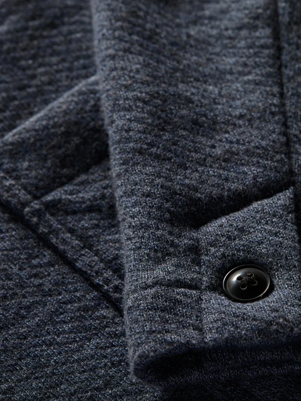 Blazers | Faherty Brand Inlet Knit Blazer - Deep Navy Melange