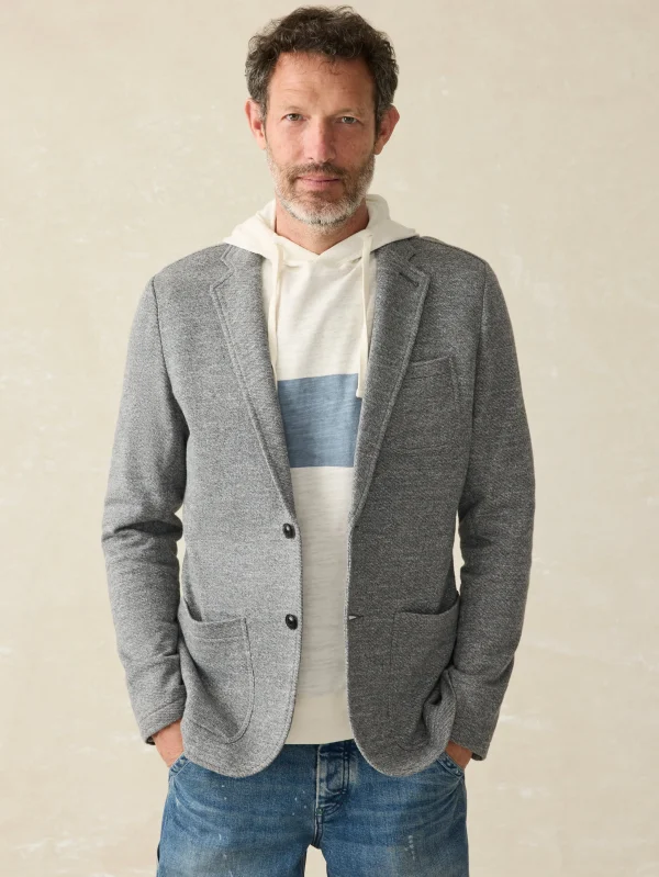 Blazers | Faherty Brand Inlet Knit Blazer - Heather Grey