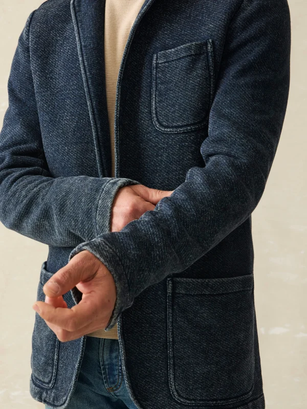 Blazers | Faherty Brand Inlet Knit Blazer - Hendricks Indigo Wash