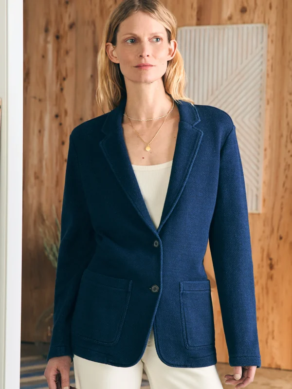 Blazers & Outerwear | Faherty Brand Inlet Knit Blazer - Hendricks Indigo Wash