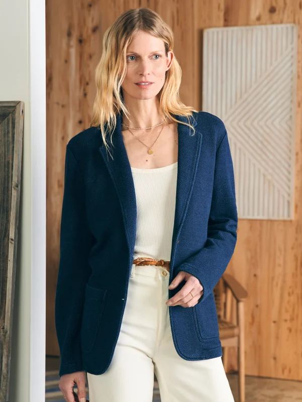 Blazers & Outerwear | Faherty Brand Inlet Knit Blazer - Hendricks Indigo Wash