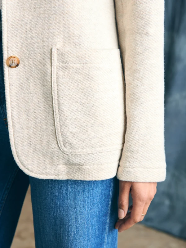 Blazers & Outerwear | Faherty Brand Inlet Knit Blazer - Light Oatmeal Melange