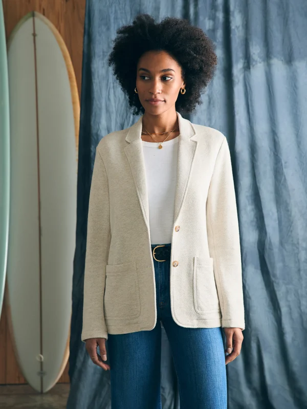 Blazers & Outerwear | Faherty Brand Inlet Knit Blazer - Light Oatmeal Melange