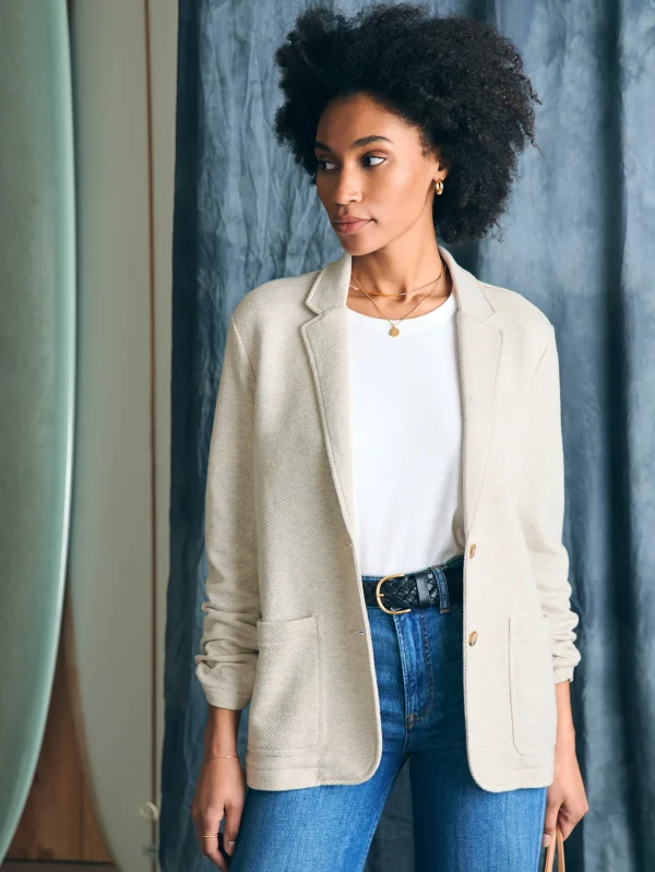 Blazers & Outerwear | Faherty Brand Inlet Knit Blazer - Light Oatmeal Melange