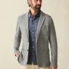 Blazers | Faherty Brand Inlet Knit Blazer - Medium Grey Melange