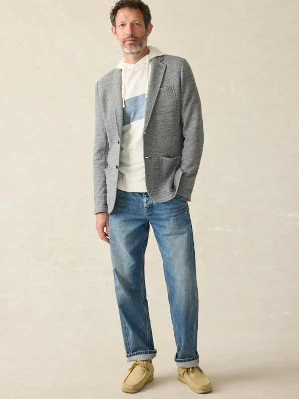 Blazers | Faherty Brand Inlet Knit Blazer (Short) - Heather Grey