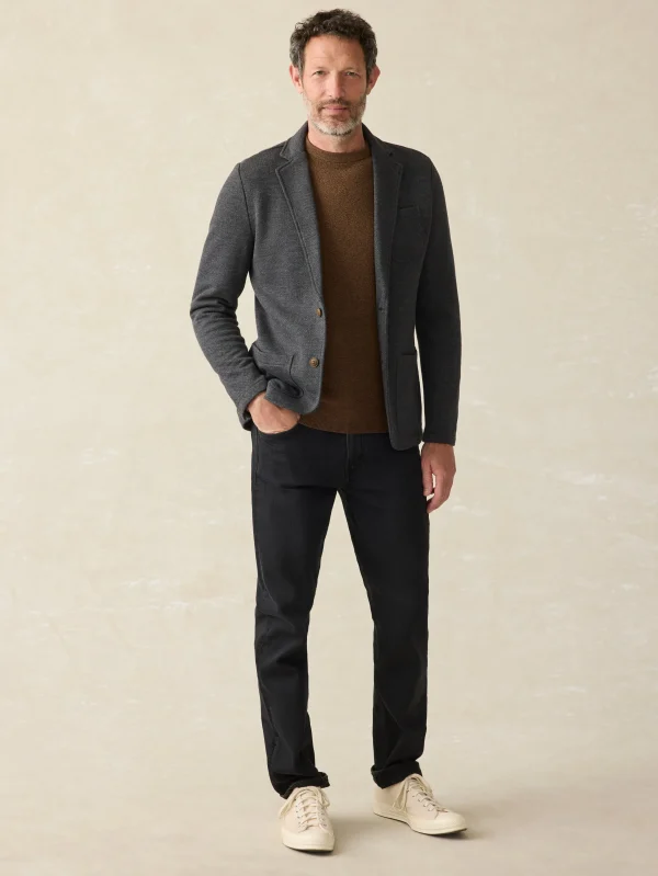 Blazers | Faherty Brand Inlet Knit Blazer (Tall) - Black Sky Melange