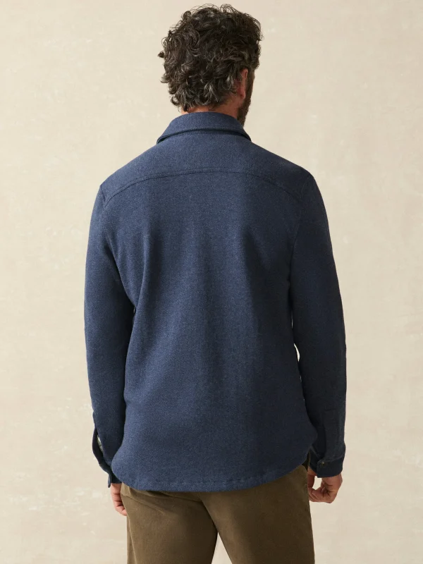 Jackets & Vests | Faherty Brand Inlet Knit CPO - Navy Night Melange