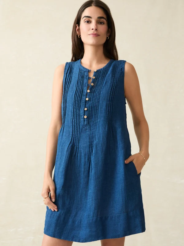 Dresses | Faherty Brand Isha Basketweave Dress - Indigo