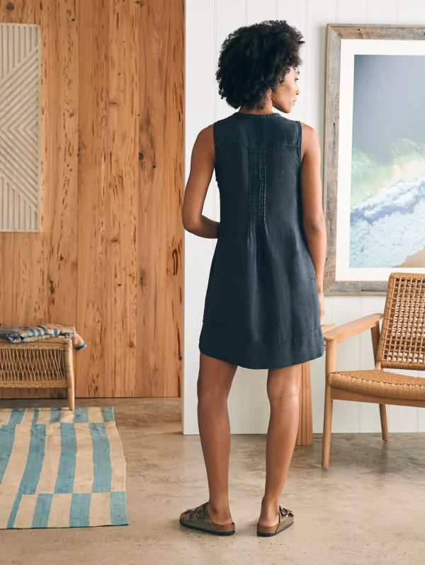 Dresses | Faherty Brand Isha Basketweave Dress - Washed Black