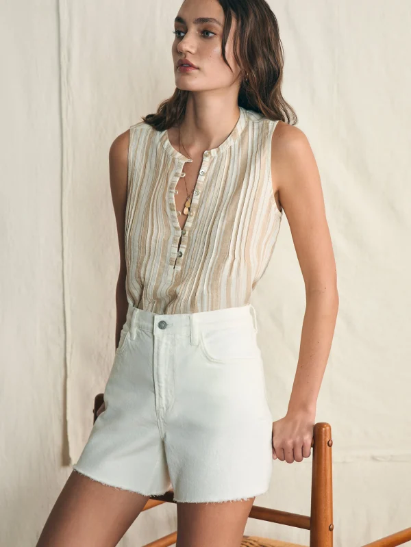 Shirts & Tops | Faherty Brand Isha Top - Natural Bombay Stripe