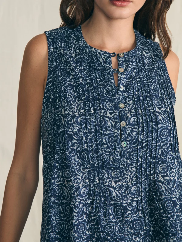 Shirts & Tops | Faherty Brand Isha Top - Navy Imma Floral