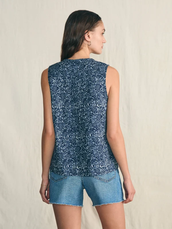 Shirts & Tops | Faherty Brand Isha Top - Navy Imma Floral