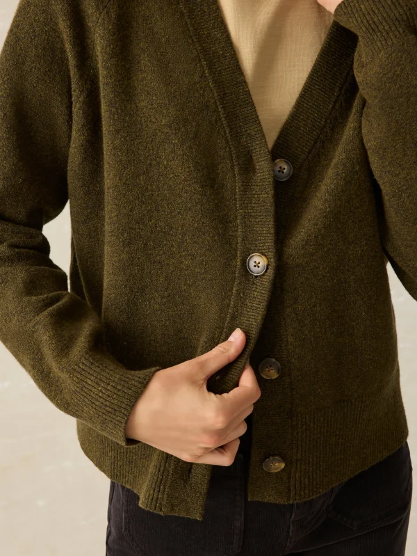 Sweaters | Faherty Brand Jackson Cardigan - Olive Heather