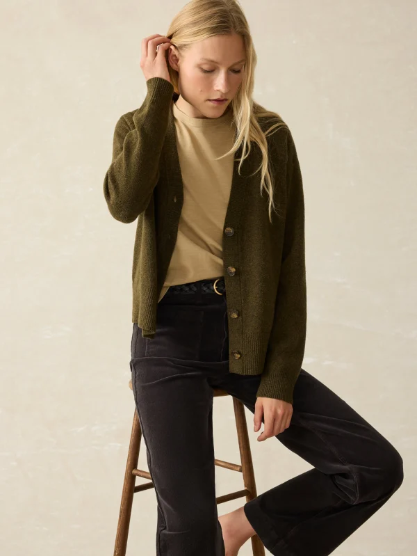 Sweaters | Faherty Brand Jackson Cardigan - Olive Heather