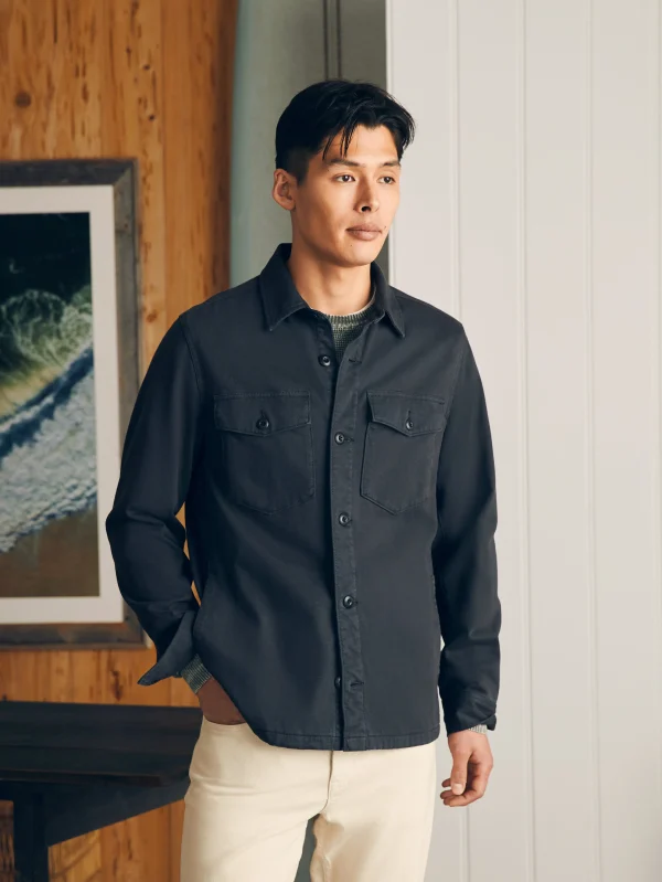 Jackets & Vests | Faherty Brand Jersey Shirt Jacket - Onyx Black