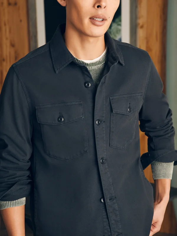 Jackets & Vests | Faherty Brand Jersey Shirt Jacket - Onyx Black