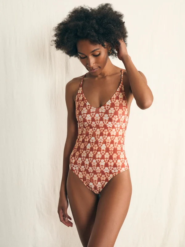 Swim | Faherty Brand Kauai One Piece - Spiced Shibori Print