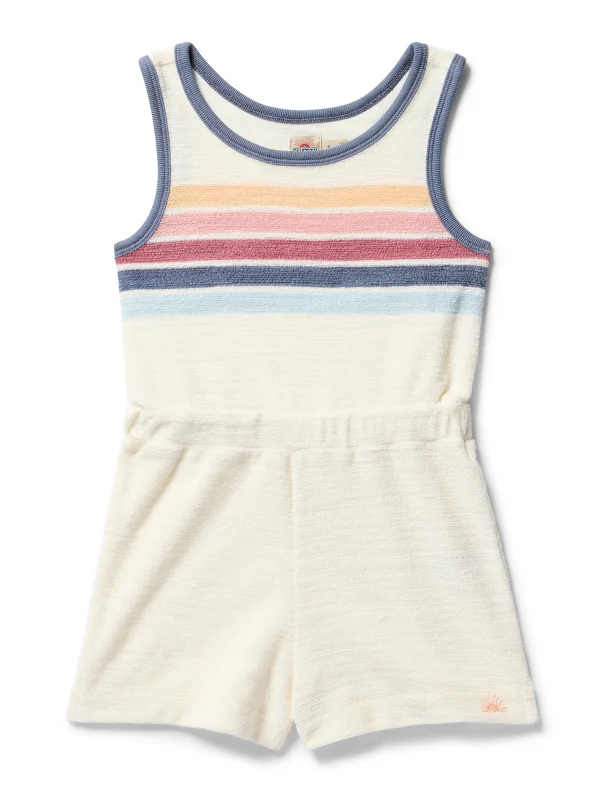 Kids | Faherty Brand Kids Cabana Towel Terry Romper - Seacoast Skyline Stripe