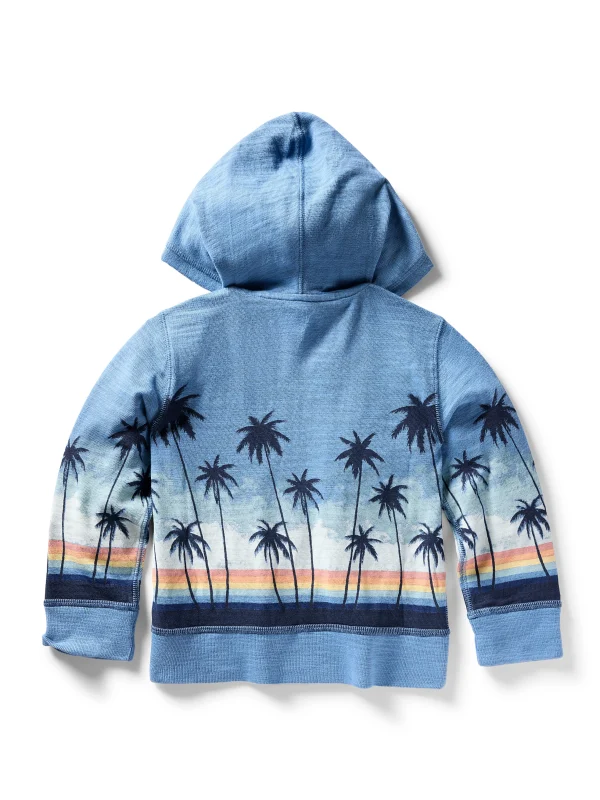 Kids | Faherty Brand Kids Palm Rainbow Zip Hoodie - Palm Rainbow Ombre