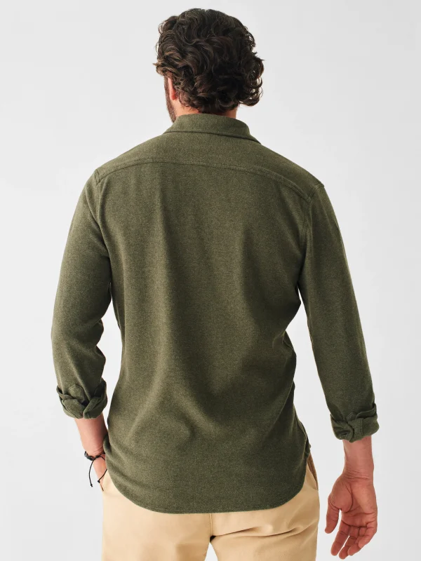 Shirts | Faherty Brand Knit Alpine Shirt - Olive Heather