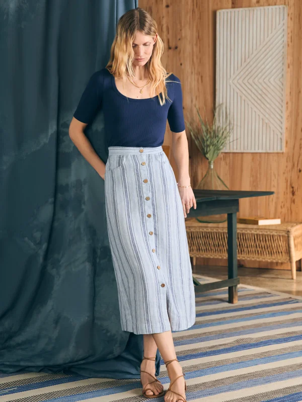 Shorts & Skirts | Faherty Brand La Jolla Skirt - Day Lily Stripe