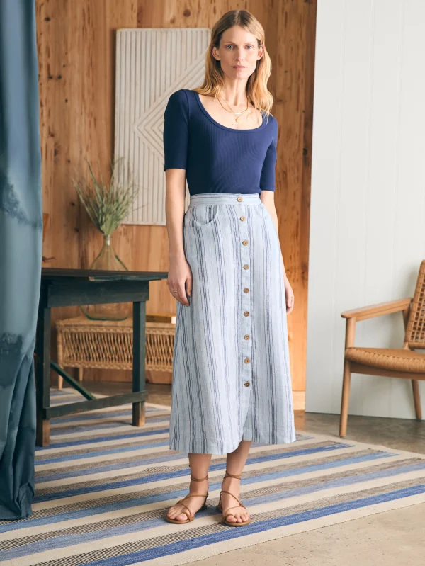 Shorts & Skirts | Faherty Brand La Jolla Skirt - Day Lily Stripe