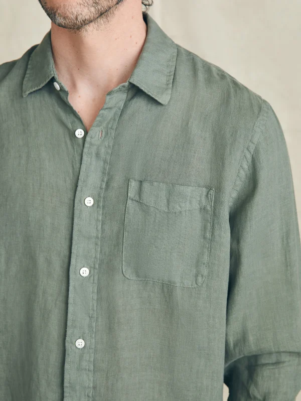 Shirts | Faherty Brand Laguna Linen Shirt - Desert Olive