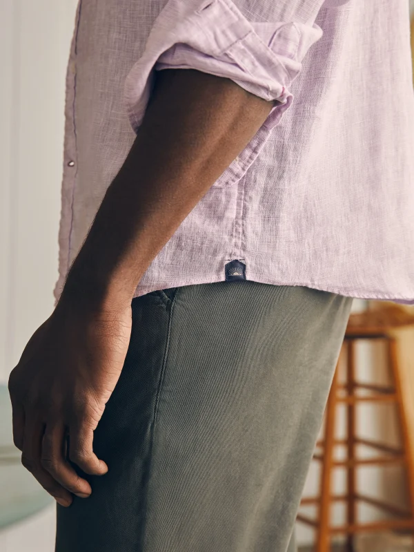 Shirts | Faherty Brand Laguna Linen Shirt - Lavender Melange