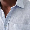 Shirts | Faherty Brand Laguna Linen Shirt - Light Blue Melange