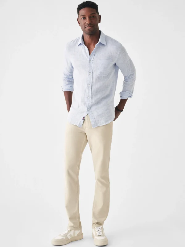 Shirts | Faherty Brand Laguna Linen Shirt - Light Blue Melange