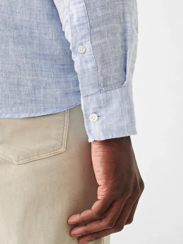 Shirts | Faherty Brand Laguna Linen Shirt - Light Blue Melange