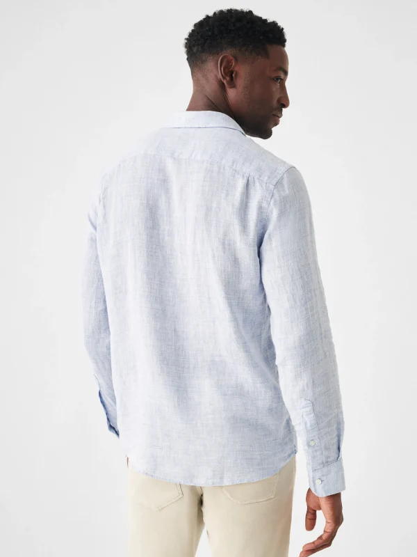 Shirts | Faherty Brand Laguna Linen Shirt - Light Blue Melange