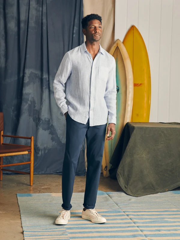 Shirts | Faherty Brand Laguna Linen Shirt - Summer Classic Stripe