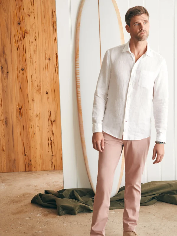 Shirts | Faherty Brand Laguna Linen Shirt - White