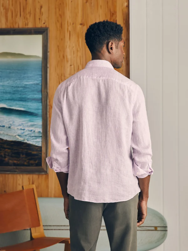 Shirts | Faherty Brand Laguna Linen Shirt (Tall) - Lavender Melange