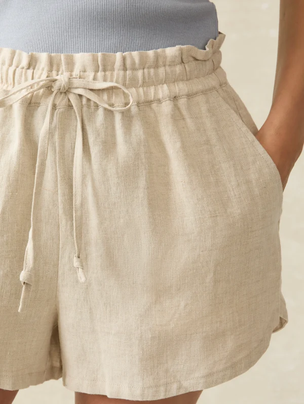 Shorts & Skirts | Faherty Brand Laguna Linen Tie Waist Short - Flax