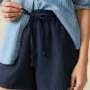 Shorts & Skirts | Faherty Brand Laguna Linen Tie Waist Short - Navy Blazer