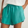 Shorts & Skirts | Faherty Brand Laguna Linen Tie Waist Short - Bottle Green